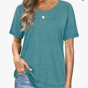 . Soft and breathable t shirts with a curved hem. New with Tags, still in bag.